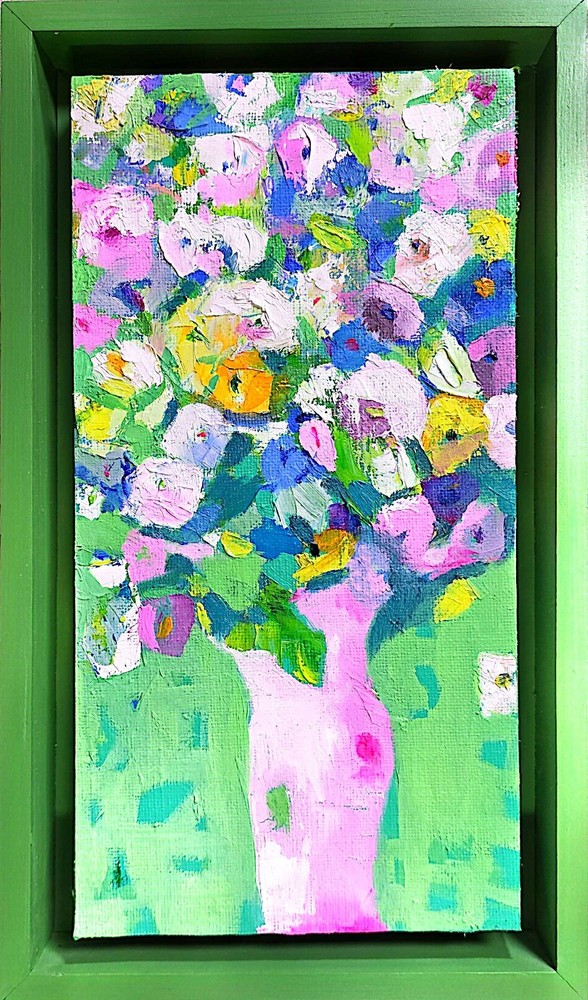 Vibrant Floral Bouquet Original Oil Painting 3_by Sung Sook Kim(2019)