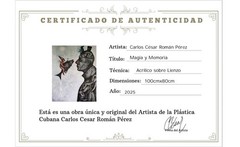 Acrylic/Canvas Carlos Cesar cuban Beautifull Art 100×80 Cm T:“Magia y memoria“
