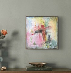 Hand Painted Colorful 12×12 Acrylic Canvas Decor Ready to Hang, Holly Hammond