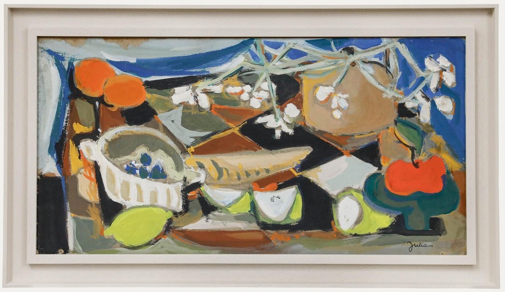 Christian Julia (1921-1991) – Mid 20th Century Gouache, Fruits and Forms I