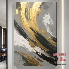 Abstract Home Artwork – Black 16″L x 24″W – HjinPie