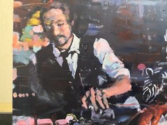 „Bartender Paris“ 140-70-3.8cm Arcyl and oil on canvas