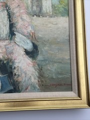 MID CENTURY PAINTING PORTRAIT PRETTY WOMAN WOMEN FEMALE MODEL LISTED FAMOUS 20”
