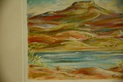 Erica Collins Framed Original Pastel Painting New Mexico Mesa-Pedernal +Bonus!