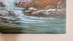 Autumn Scene Oil Painting Signed by K. Wallis