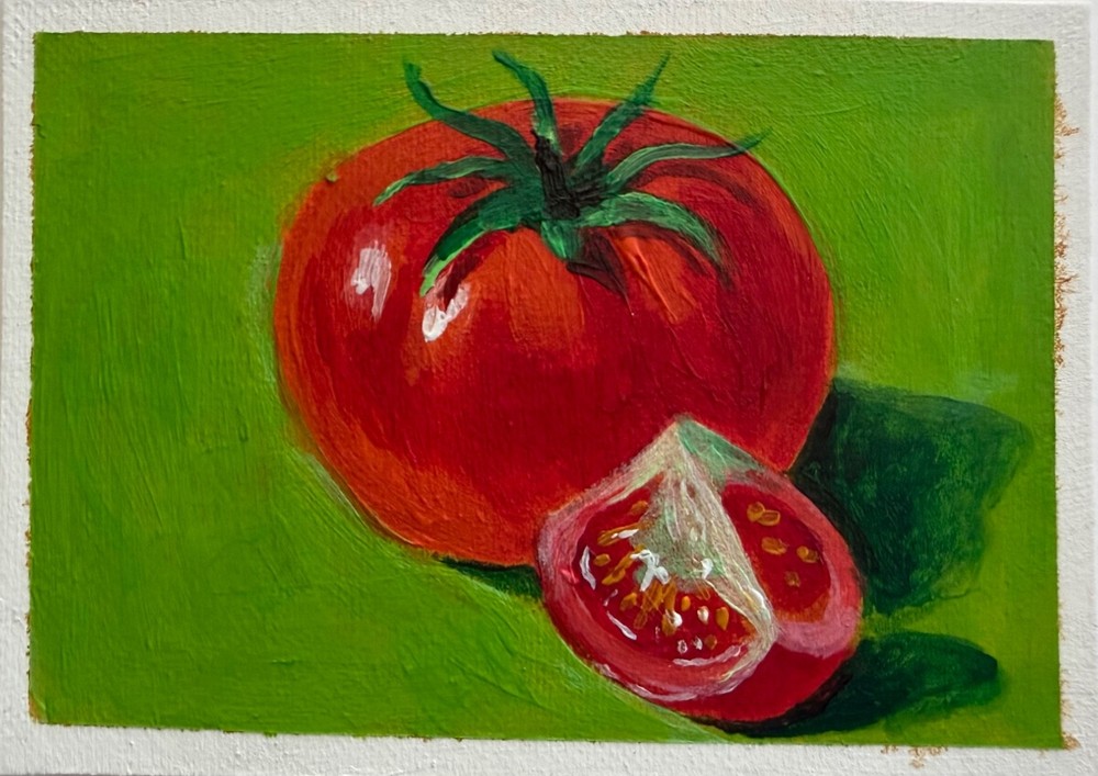 ACEO ATC Original Acrylic Painting (2.5 x 3.5 inches) by Puhazholi Saravanan