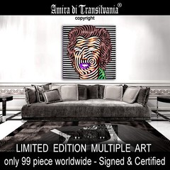 Marilyn Monroe Wall Art Celebrity Famous Well Known Artist Pop Optical Painting