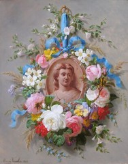 Marius Vasselon Painting Still Life Flowers Portrait Woman Fantin