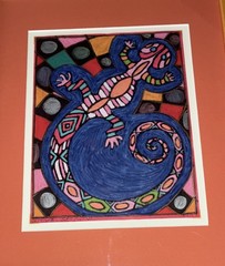STEVE SHEPARD- Mississippi 1998 Original Framed/Matted/Signed Painting-GECKO