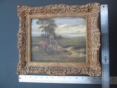 Framed Oil Paintings of Horses in the Countryside by Reichl