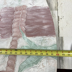 Pelicans on Piers Oval Canvas 44 x 32 Mauve Green Pink 1990’s Signed Gentry