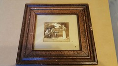 19th Century Framed Sepia Miniature Picture Agnes Dangerfield circa 1894
