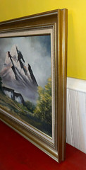 Mountain Homestead Acrylic on Canvas 21″ x 25″ Painting by Craig Myers 1969
