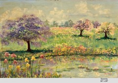 FRAN MAIER American Impressionist 1921- 2022 Serenity 36″ x 24″
