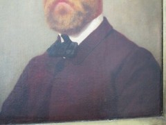 19TH CENTURY OIL PAINTING PORTRAIT SCHOLAR ART MAN MEN WITH GLASSES MASTERFUL