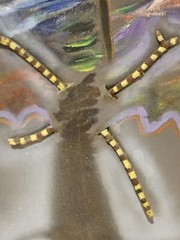 Vintage 1985 CRAIG ROBERTSON „Amazon Stick Man“ 3D Oil Painting on Canvas 20×13