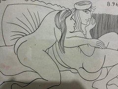 Excellent masterpiece, INK on OLD PAPER, signed PABLO PICASSO