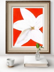 Star Jasmine: Contemporary Expressionist Original AcrylicPainting 11×14 Canvas