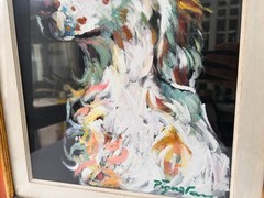 Luigi pignataro vintage 70s oil painting for measurements see photos.