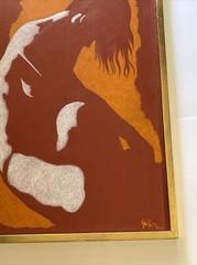Vintage Painting Abstract Mexican Modernism Pointillism Expressionism Large