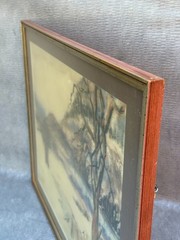 VELVIL ILLEGIBLE SIGNED LOST VINTAGE FAUVIST LANDSCAPE PAINTING 1959 20TH C. ART
