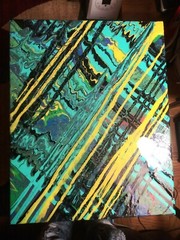 Drip Art Painting – Epoxy Sealed – 16 x 20 inches – Original