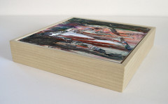 Modern Small Oil Painting, Textured Abstract Expressionism, Framed Wall Decor
