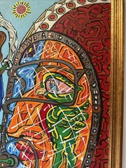WILLIAM BRUN PAINTING WOMAN MODEL CUBISM MODERNISM VINTAGE LISTED FAMOUS 1980’S