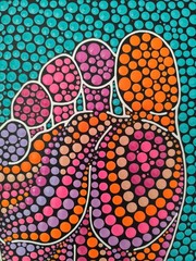 Colorful Psychedelic Original Art , Modern Abstract Canvas Artwork, Trippy Art