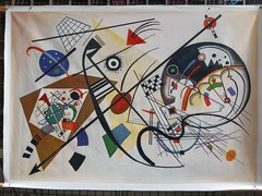 Wassily Kandinsky Transverse Line Abstract Handpainted Oil Painting Repro Canvas