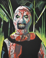 Terrifier Art the Clown Halloween Horror Pop Art Painting Original 16×20 Canvas