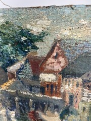 KATHERINE L FARRELL GLOUCESTER IMPRESSIONIST 19TH CENTURY OLD ANTIQUE PAINTING