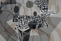 ARTIST POLLY NORMAN ORIGINAL ABSTRACT ART PHOTOGRAPHY HORSEBACK SIGNED AP