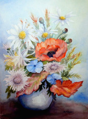 AUSTRALIAN WATERCOLOUR STILL LIFE BY MABS PEARCE EXHIBITED 1994 P160
