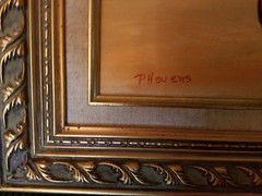 Beautiful Oil Painting Floral On Canvas Signed Roses Gold Frame P.H.Havens Nice