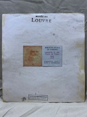 LEONARDO DA VINCI drawing and painting on old paper signed stamped vintage
