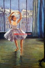 24×36″(61x92cm)100% hand painted oil flat,Dancing girl, Ballet, High Quality