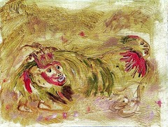 Lucky Dragon Contemporary Expressionist Original Oil Painting 12×16