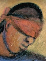 Original Pastel Painting Girl Dancing WPA Style Modernist Mexican Folk Art Latin