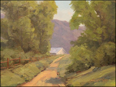 Jeff Love Art 9X12″ Original Oil Painting Road Landscape Wired and Ready to Hang