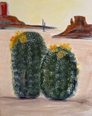 DESERT CACTUS 14×11 Original Modern Art Interior Design