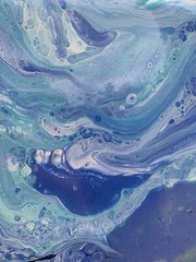 Original Resin Beach Abstract Art Wood Decor Signed Artist Tracy Eau Claire #14