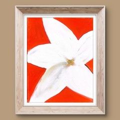 Star Jasmine: Contemporary Expressionist Original AcrylicPainting 11×14 Canvas