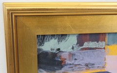 Burdell Moody Jarvis 20×24 Oil Painting Bisbee Arizona Abstract Cityscape