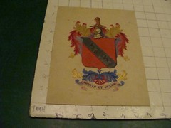 vintage Original Painting: coat of arms — FORTIS ET CELER (strong & swift)