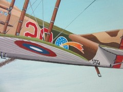 Raymond Waddey Painting WW1 SPAD XIII Smith IV, Arthur Raymond Brooks, 18″x24″