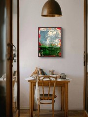 “Drift Of Winter” UNFRAMED Abstract on Сanvas wall-art signed 14×11 Brand New