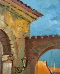 Oil Painting Old Street Of The City Y. Suprunchuk Original Landscape nAAA4178