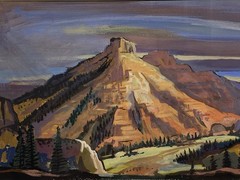 RARE Louie Ewing „Navaho Butte“ Original Gouache Painting & Serigraph Fine Art