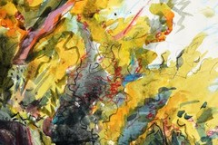 Peter Berndt 1937-2021 Berlin / watercolor / fruit trees Havelland 1993 Brandenburg